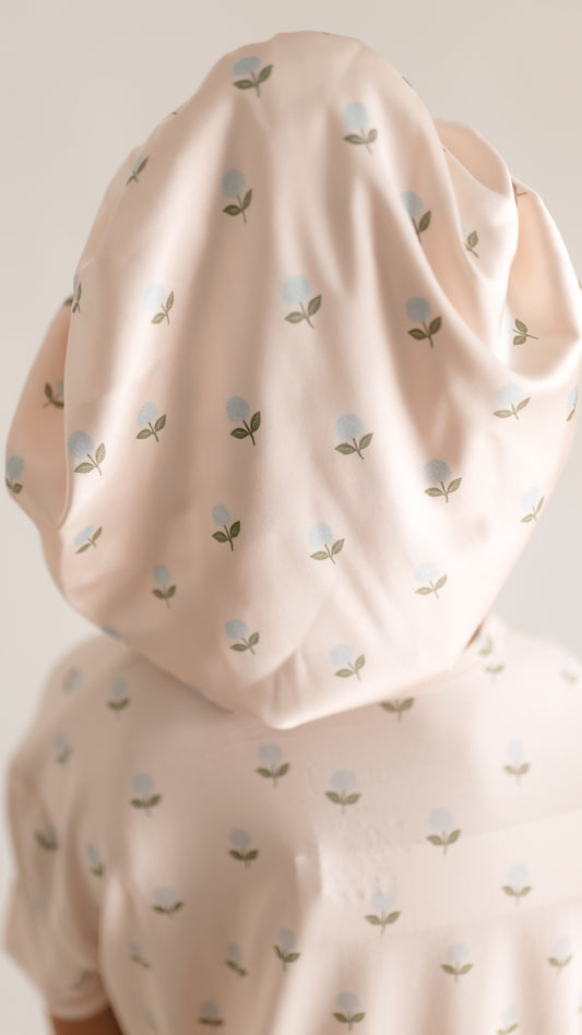 Kids Satin Bonnet in Hydrangea Dream