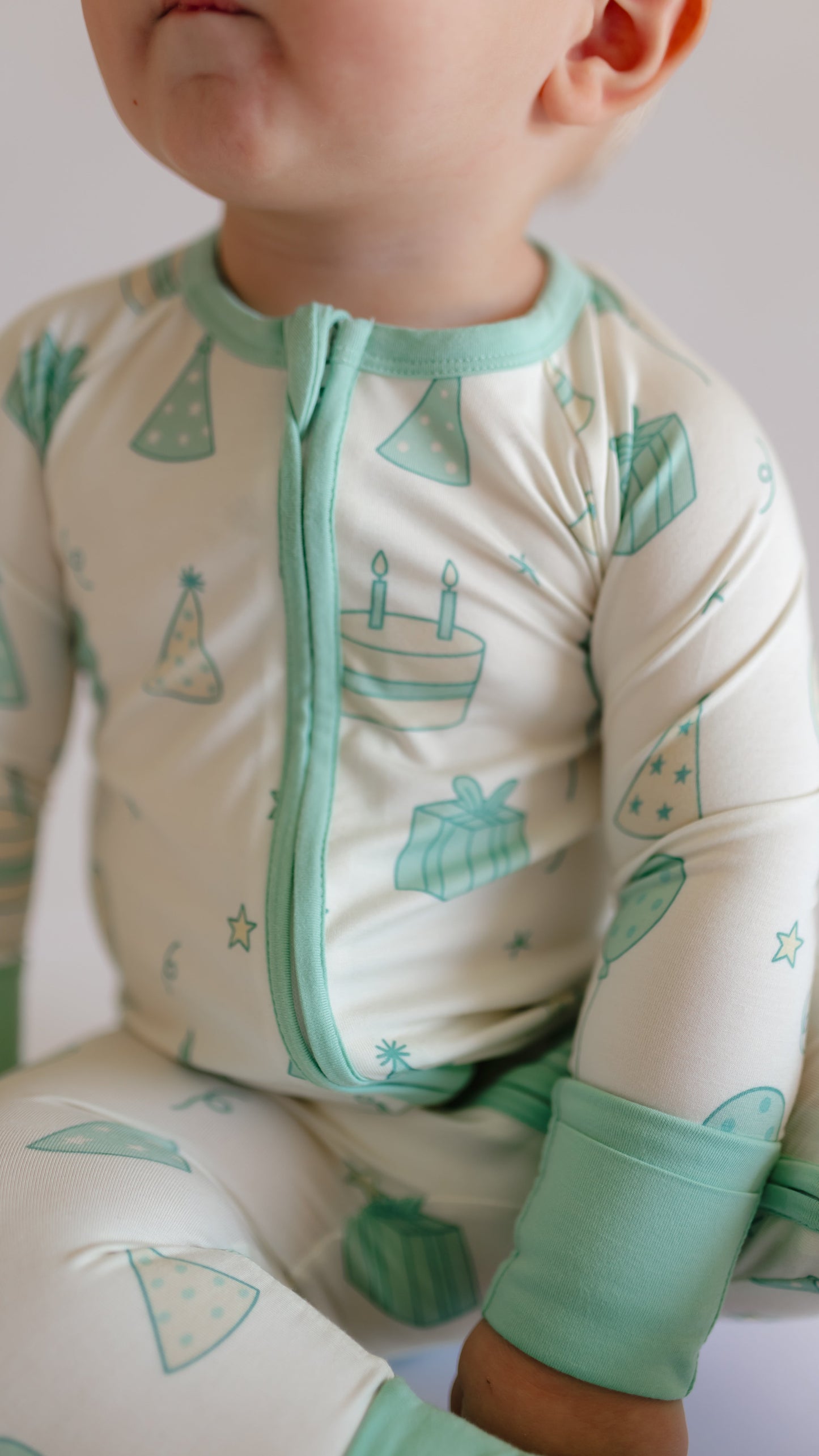 Infant Romper in Birthday Hats