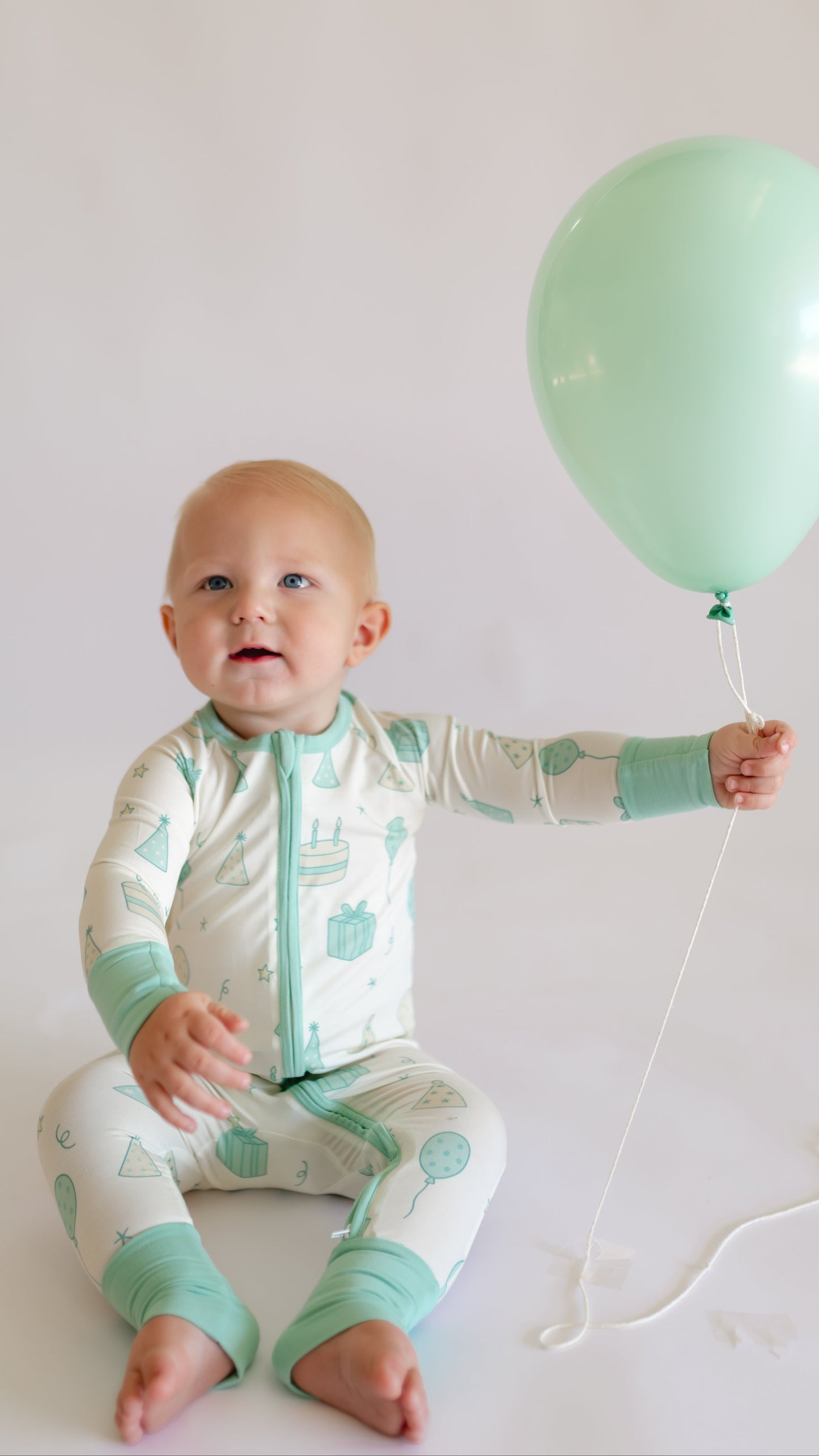 Infant Romper in Birthday Hats