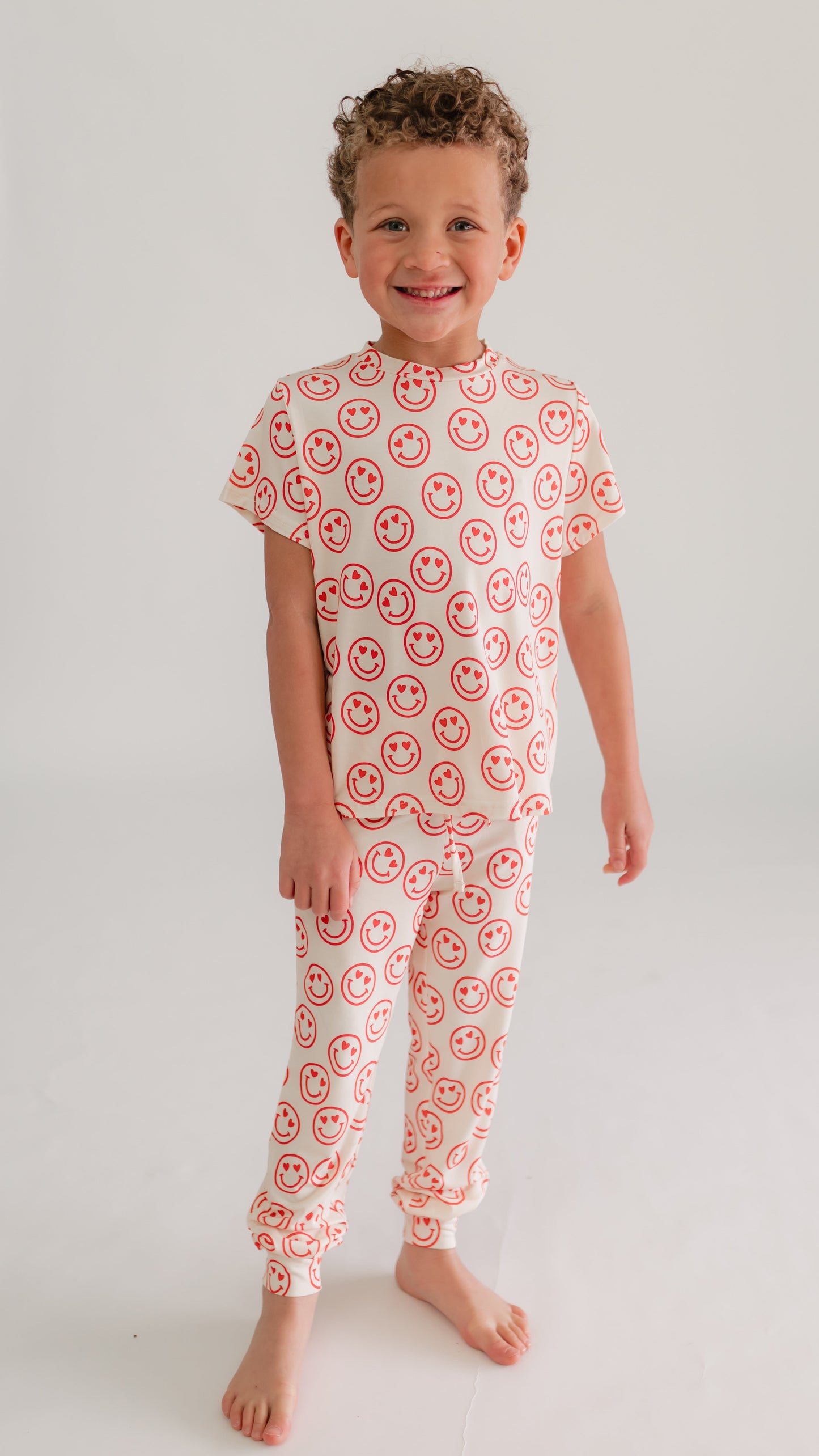 Youth Jogger Set In Heart Smileys