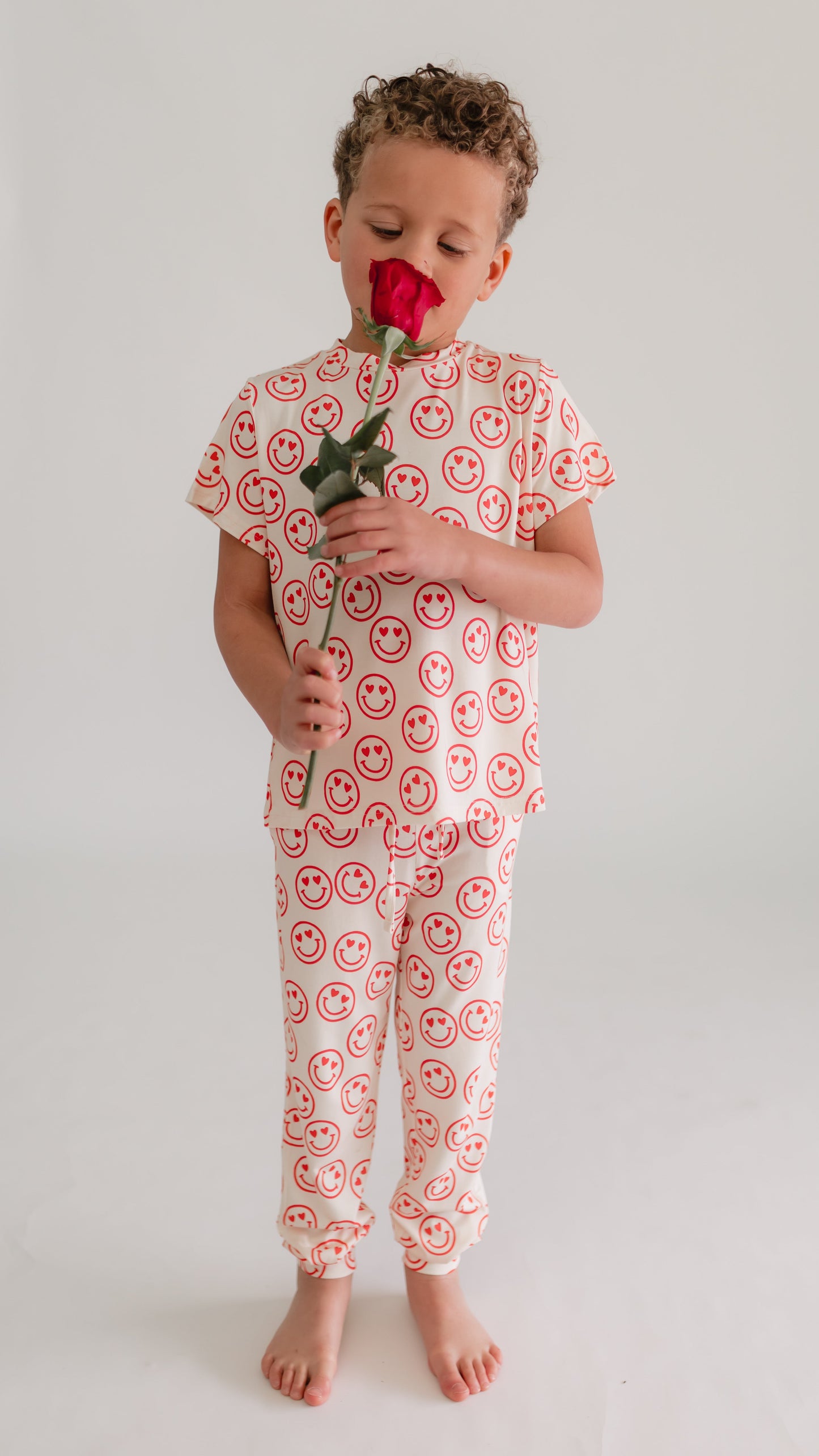 Youth Jogger Set In Heart Smileys