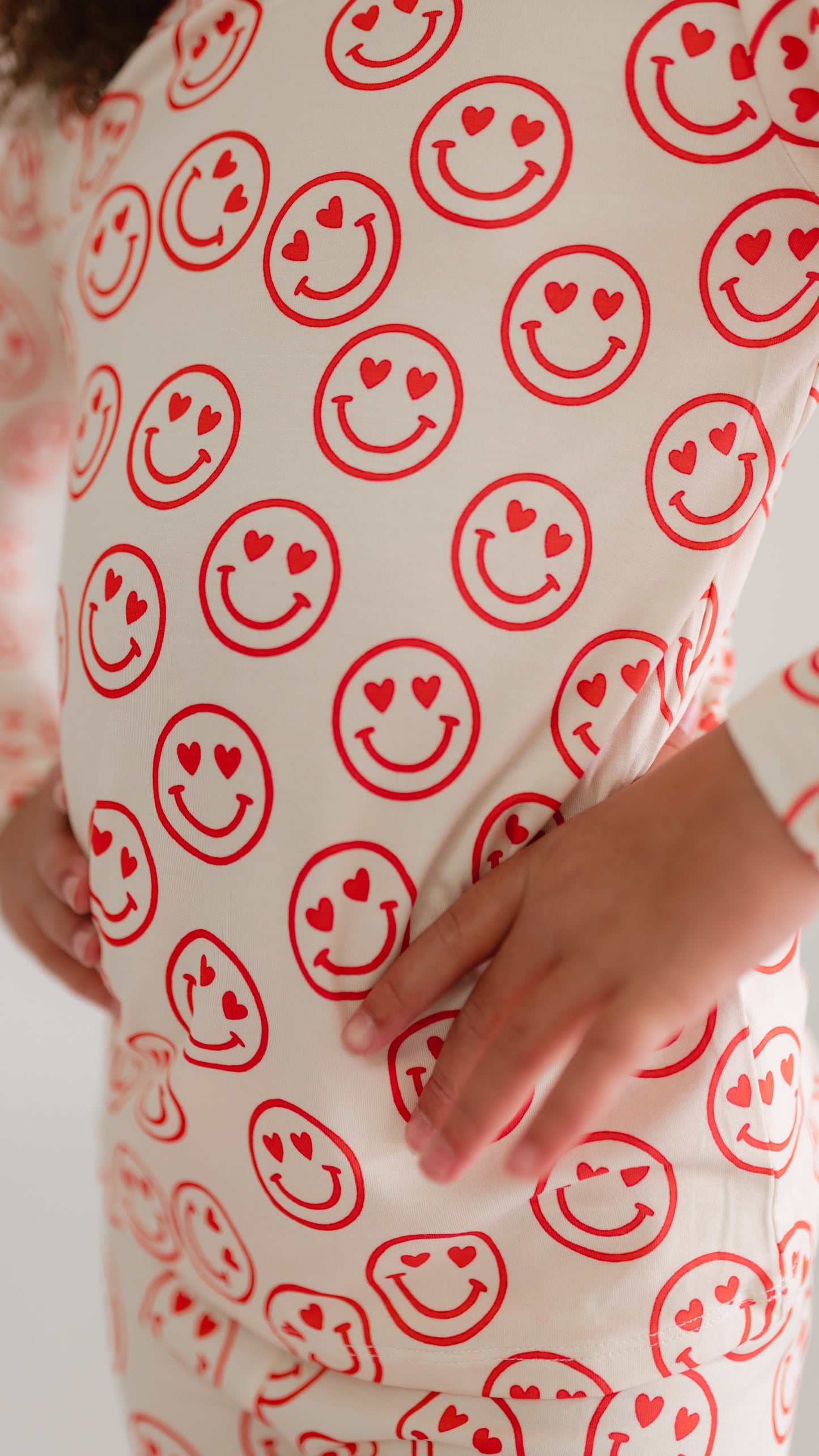 Youth Pajama Set in Heart Smileys