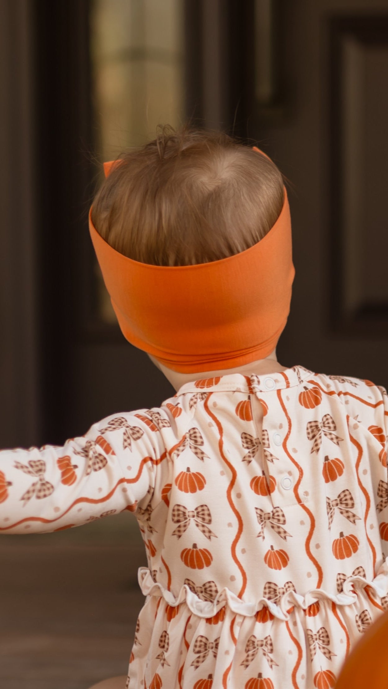 Infant Knot Head Bow in Spiced Pumpkin