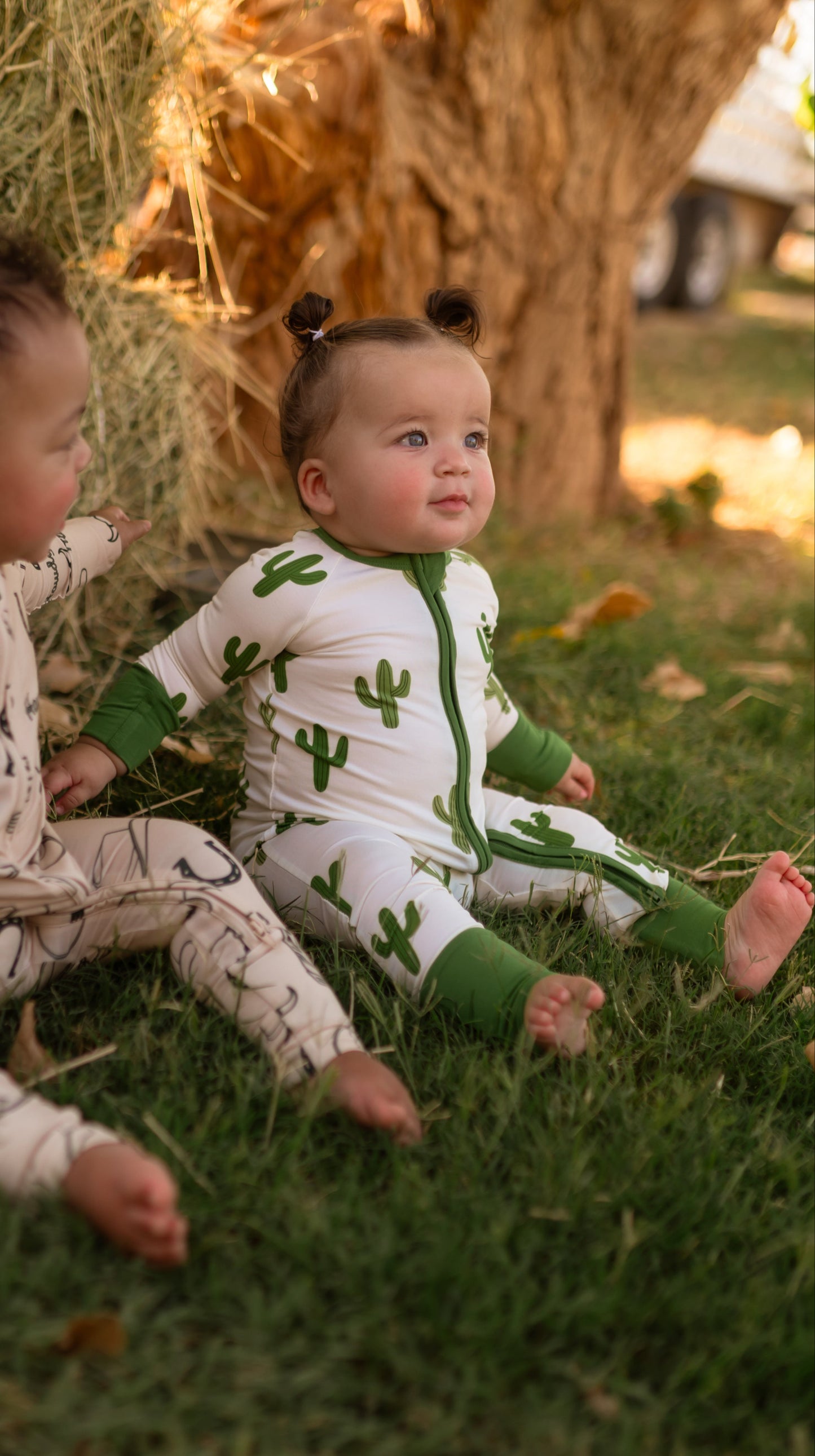 Infant Romper in Cactus