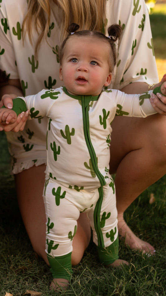Infant Romper in Cactus