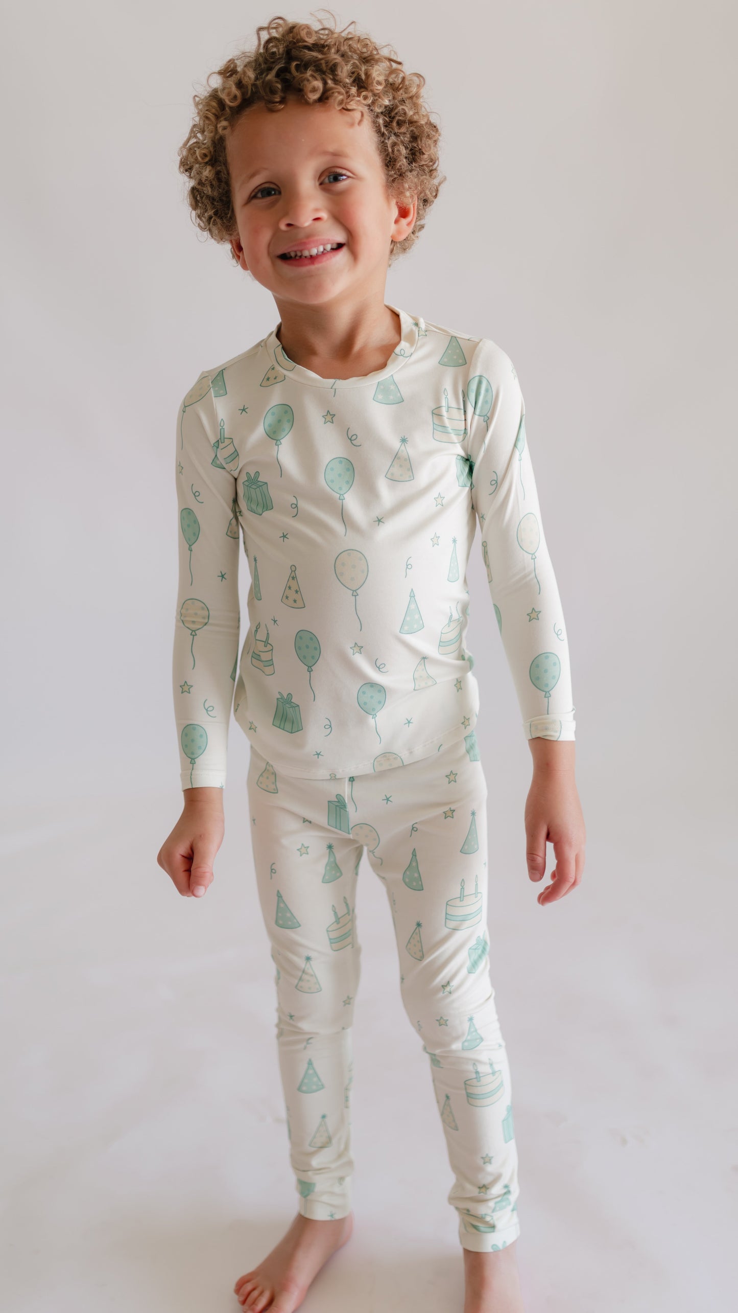 Youth Pajama Set in Birthday Hats