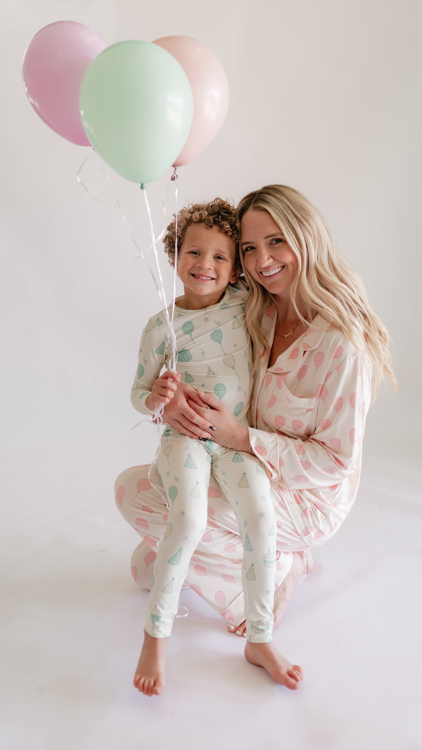 Youth Pajama Set in Birthday Hats