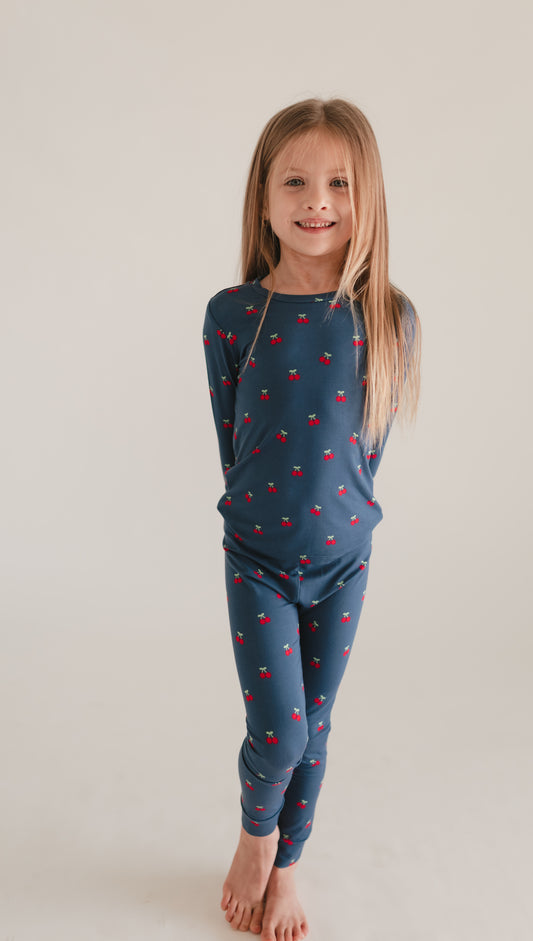 Youth Pajama Set in Cherries