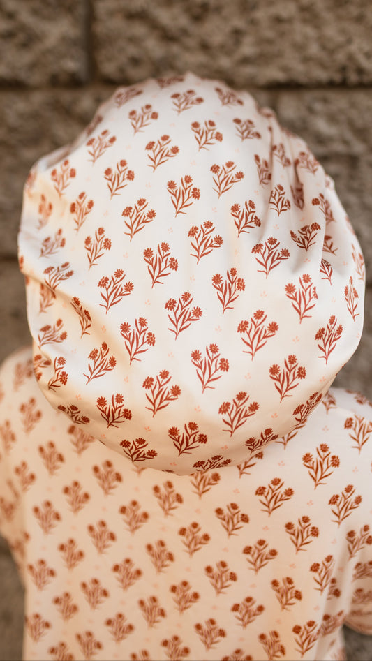 Kid's Satin Bonnet in Fall Floral