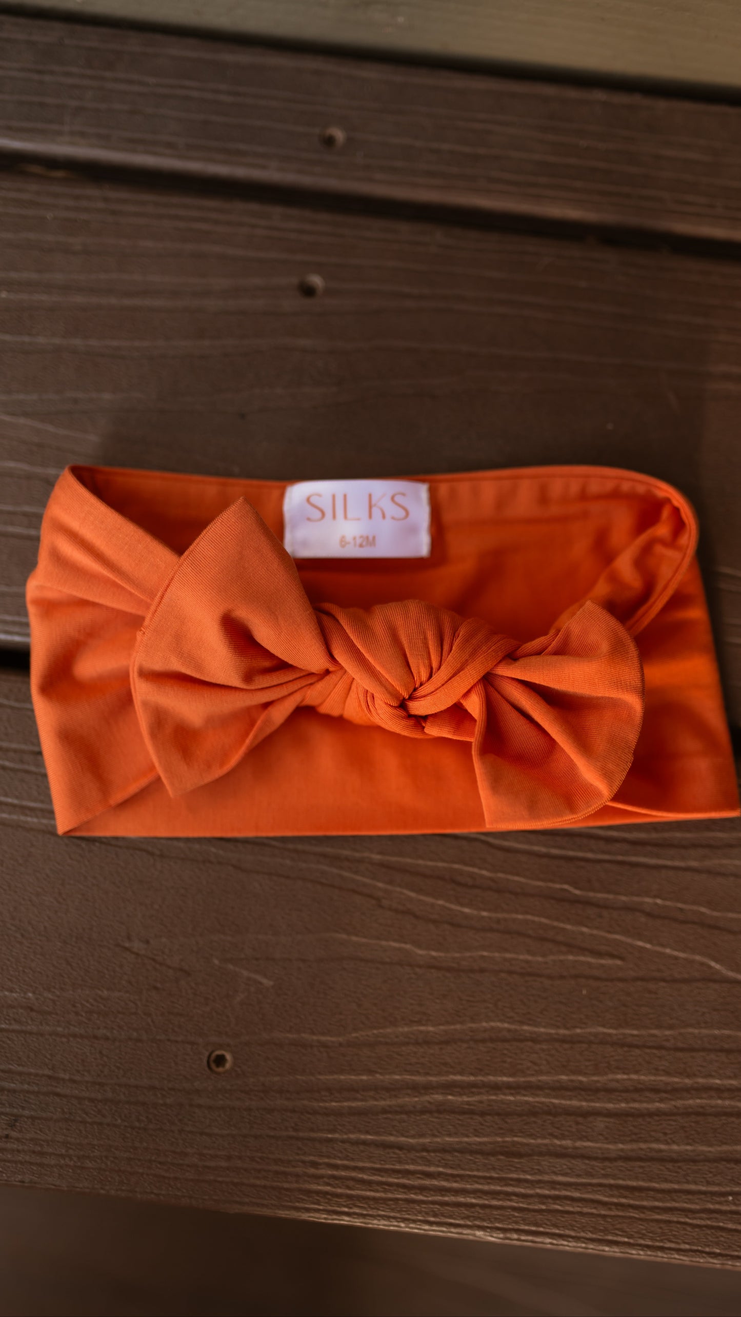 Infant Knot Head Bow in Spiced Pumpkin