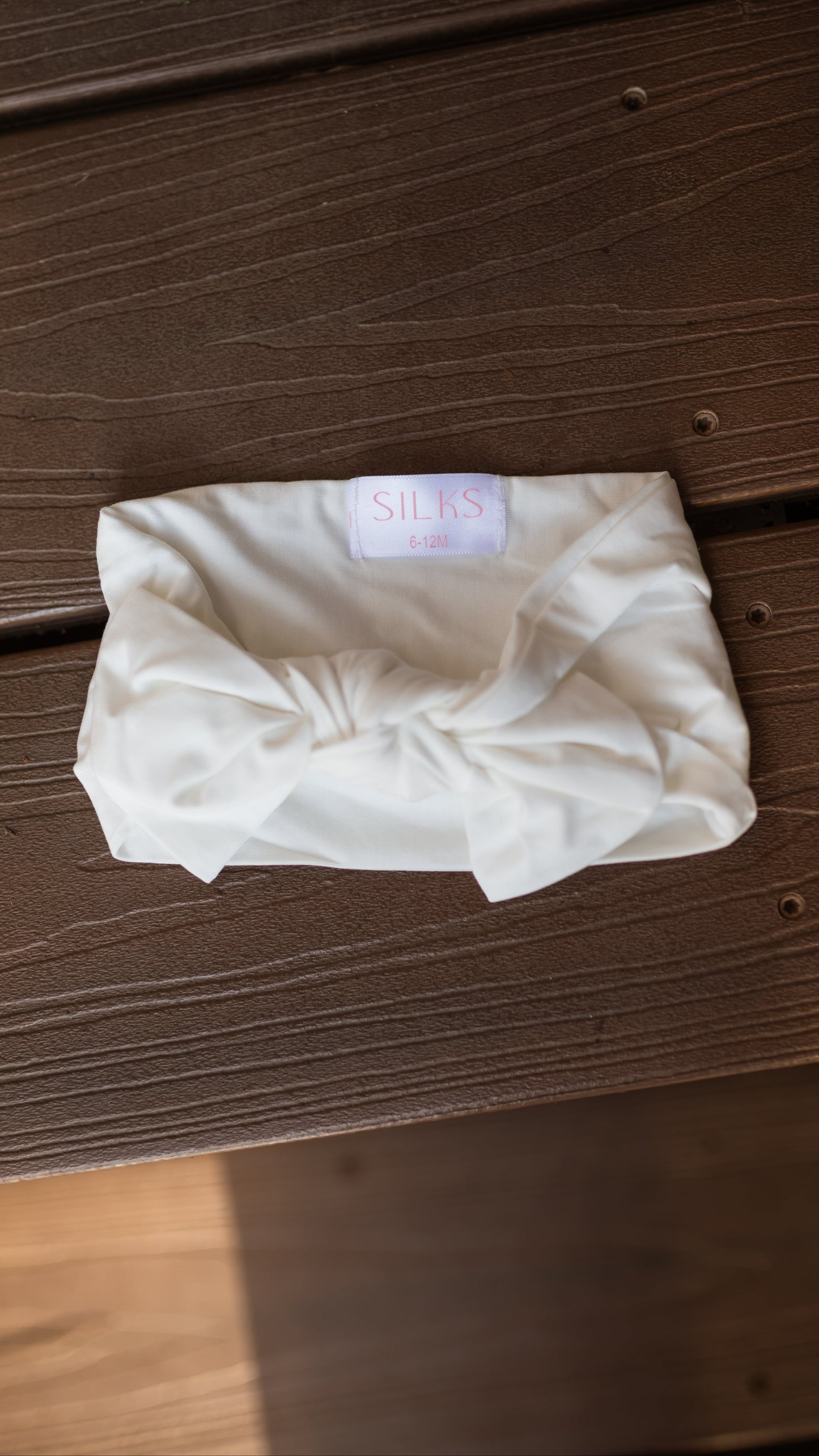 Infant Knot Head Bow in White