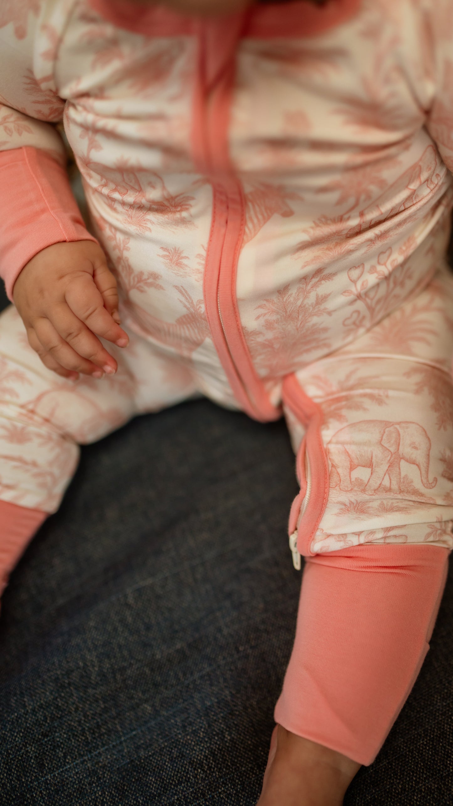 Infant Romper in Pink Safari