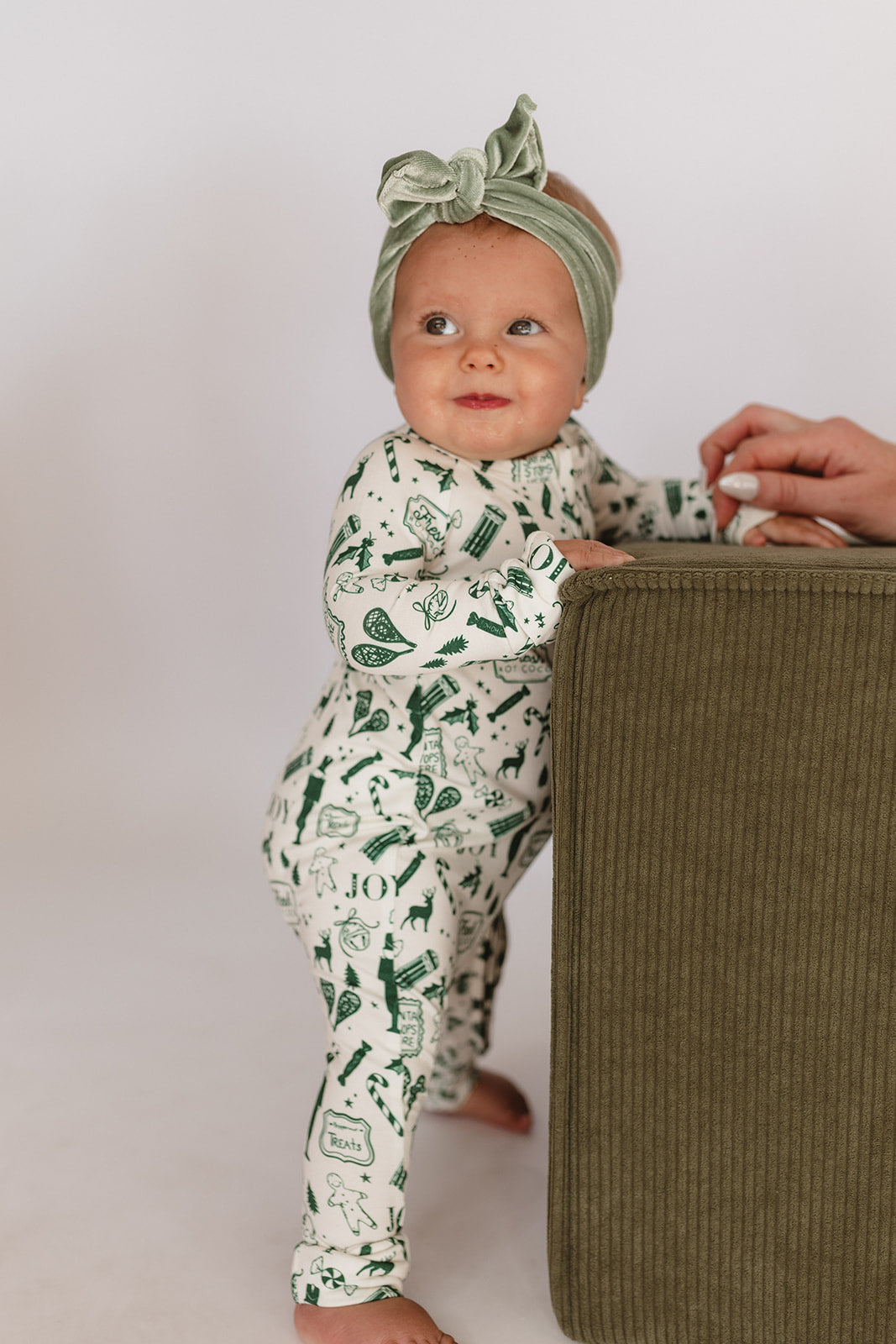 Infant Romper in Vintage Christmas