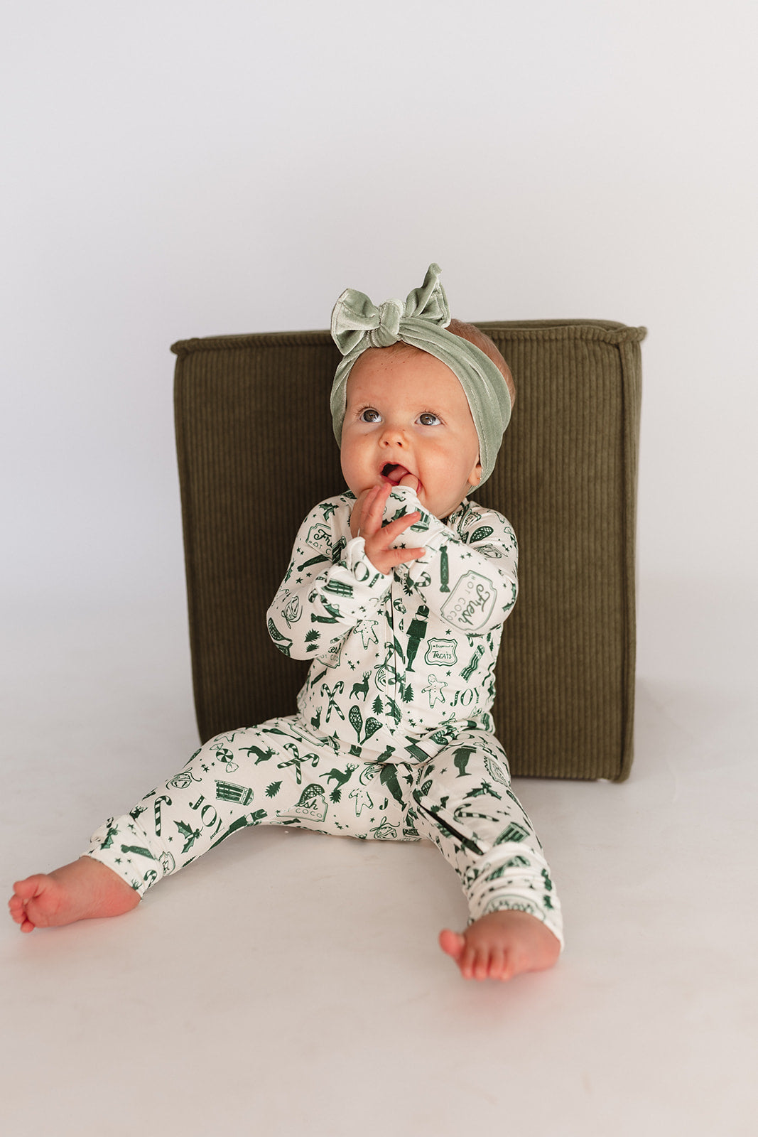 Infant Romper in Vintage Christmas