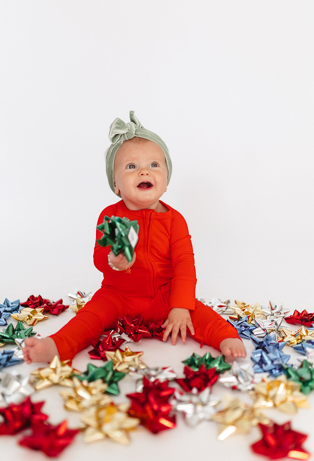 Infant Romper in Jolly Red