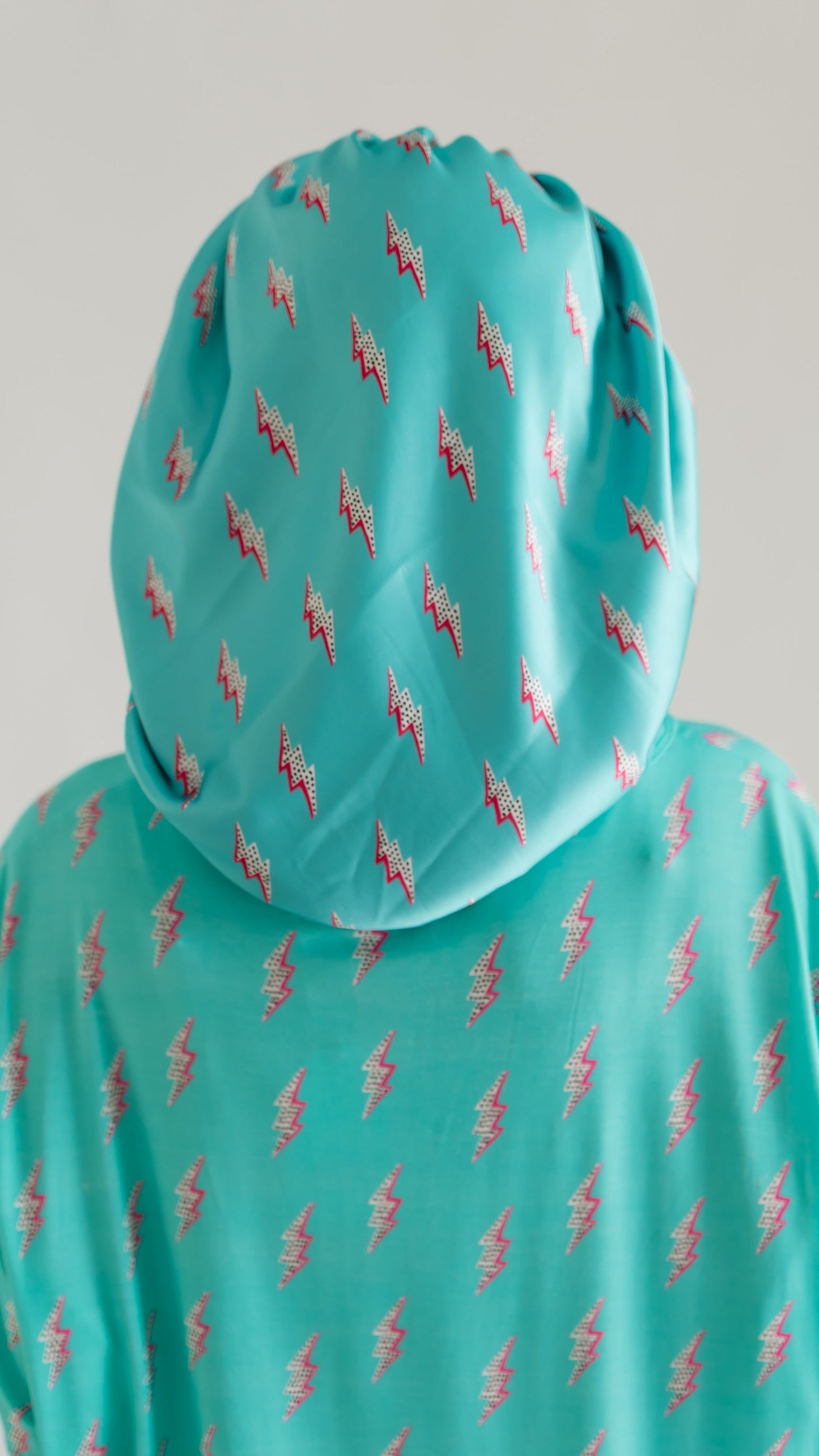 Adult Satin Bonnet in Neon Bolts