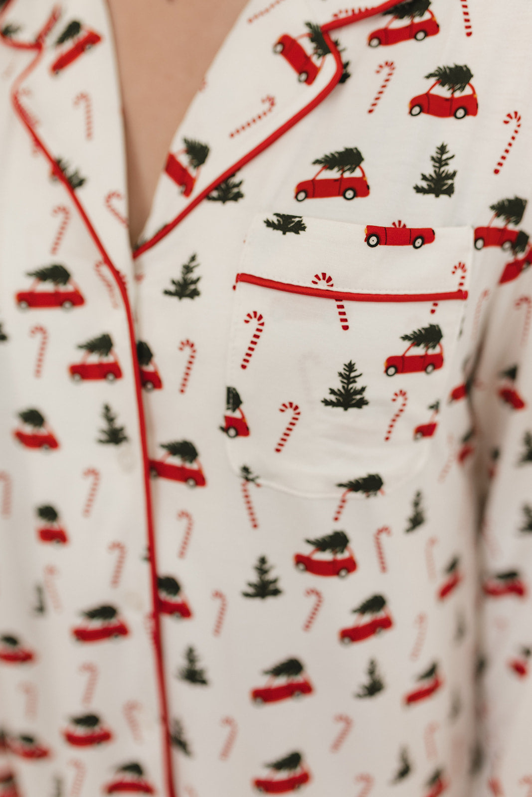 Youth Button Up Set in Candy Cane Lane