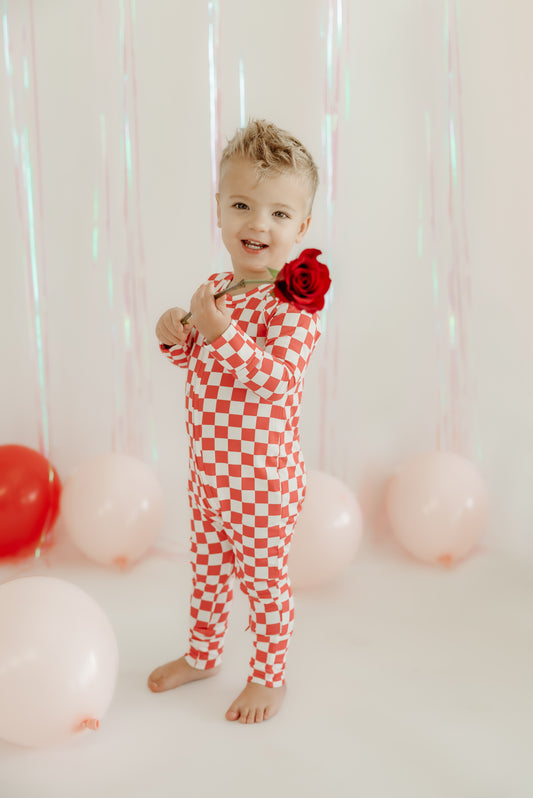 Infant Romper in Checkered