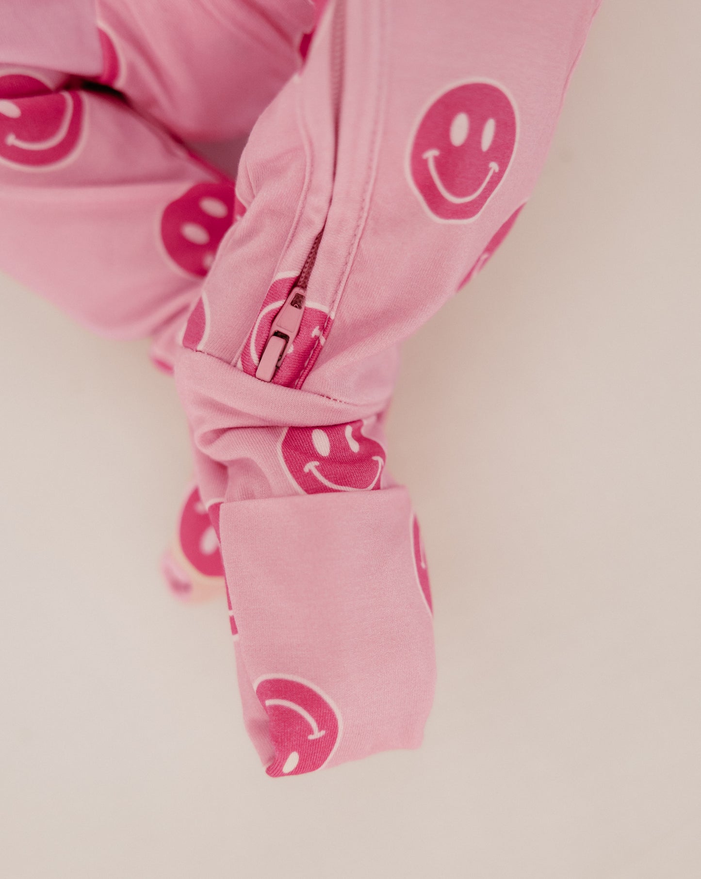 Infant Romper in Pink Smileys