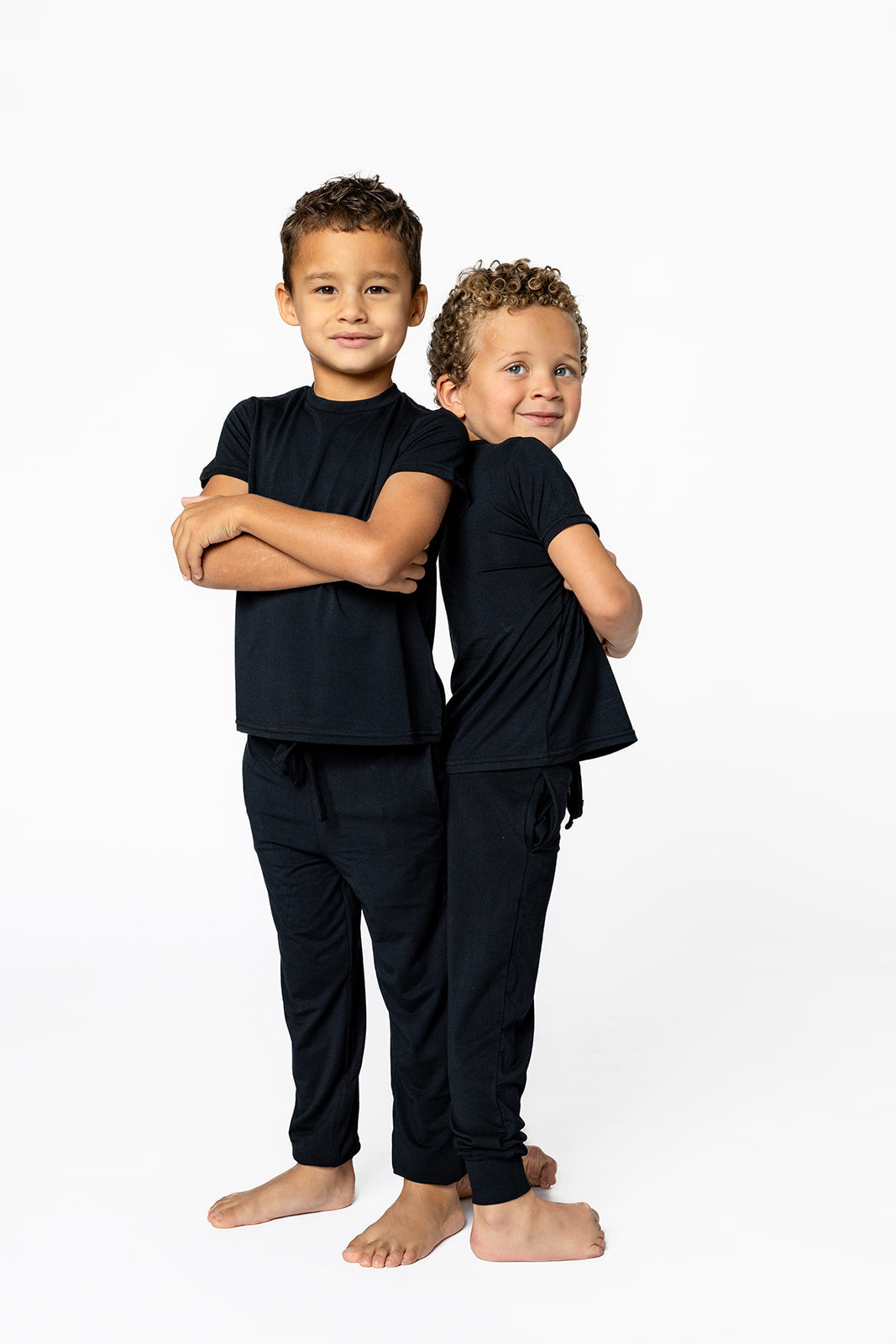 Youth Jogger Set In Solid Black