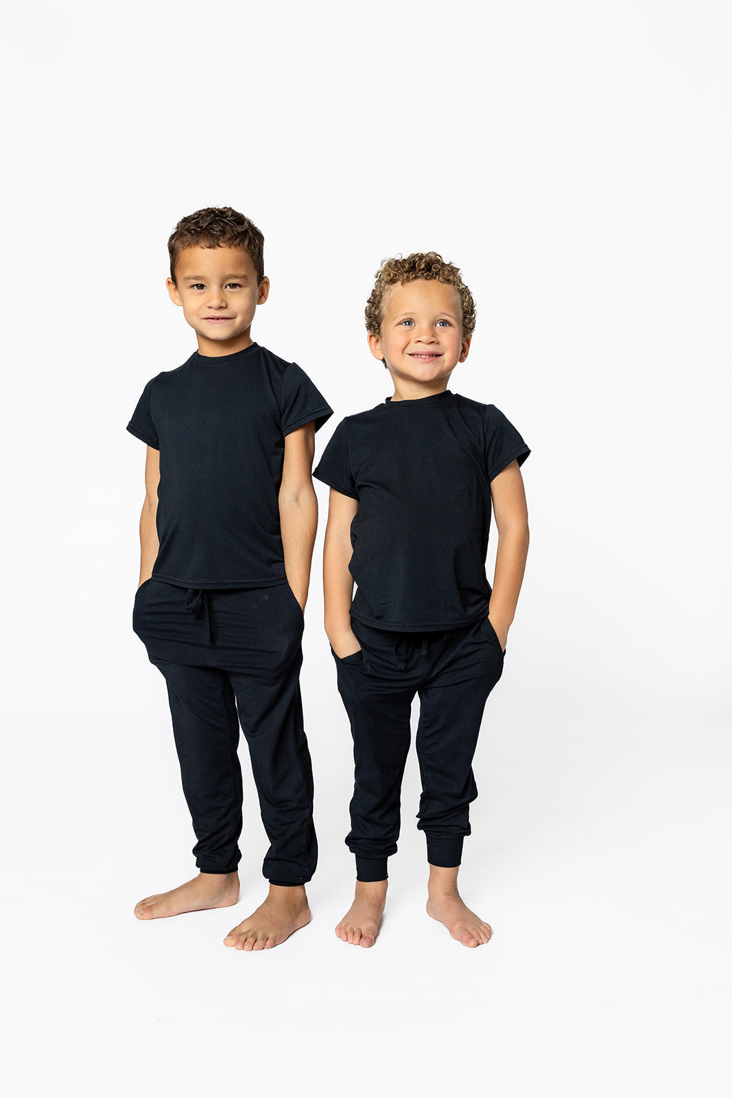 Youth Jogger Set In Solid Black