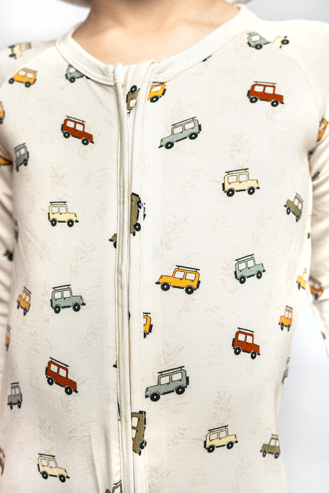 Infant Romper in Safari Cars