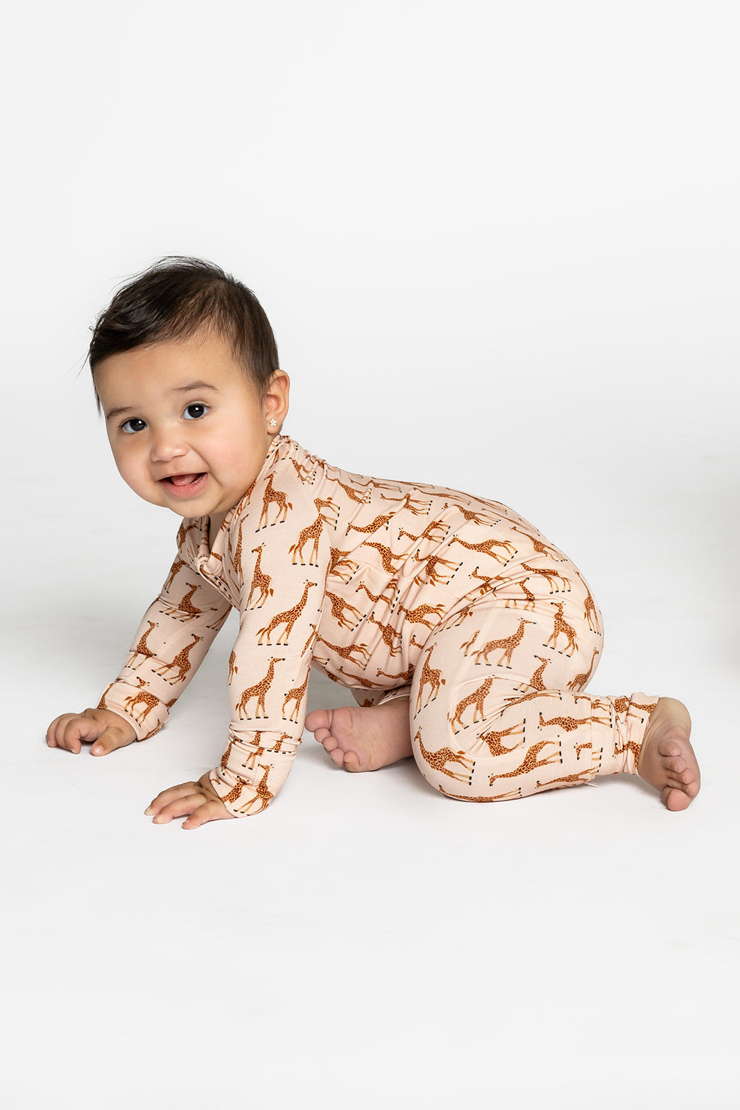 Infant Romper in Giraffe