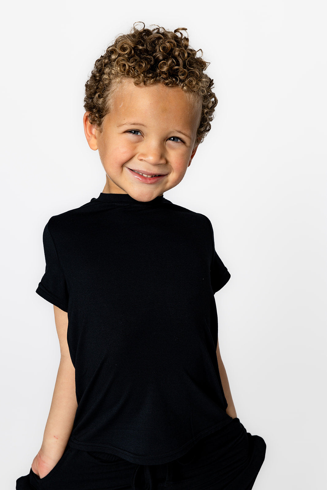 Youth Jogger Set In Solid Black