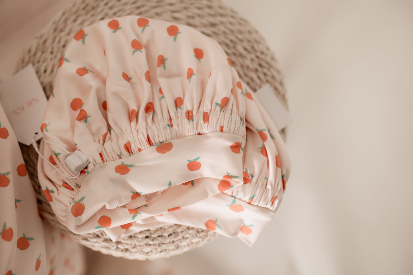 Adult Satin Bonnet in Peach