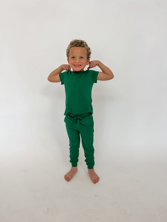 Youth Jogger Set In Evergreen