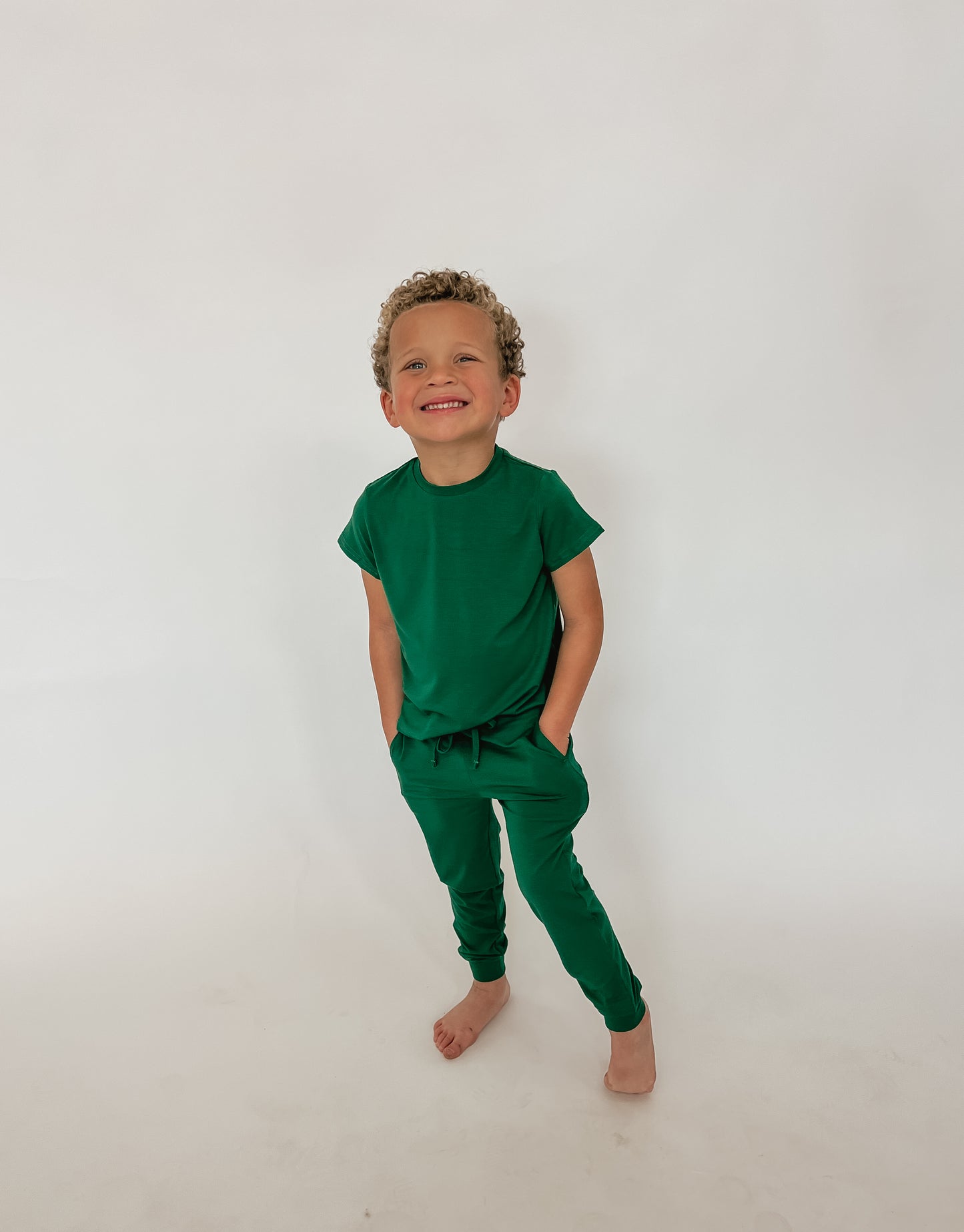 Youth Jogger Set In Evergreen