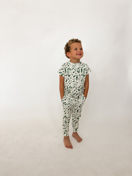 Youth Jogger Set In Vintage Christmas