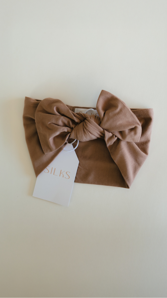 Infant Knot Head Bow in Brown